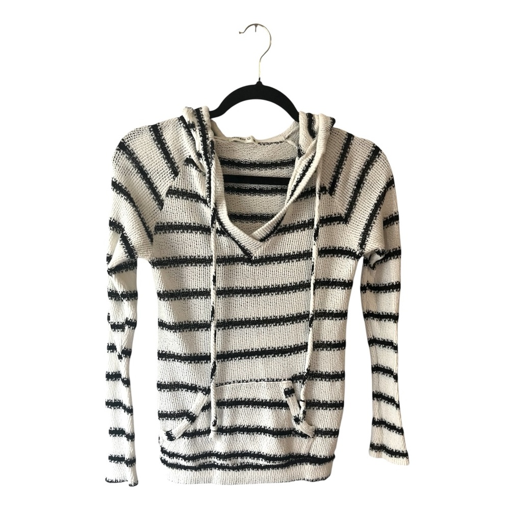 Ginger G Hooded‎ Striped Sweater Medium